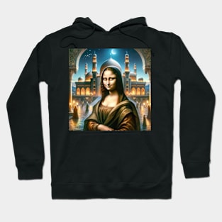 Mona Lisa's Ramadan Reflection: Cultural Fusion Hoodie